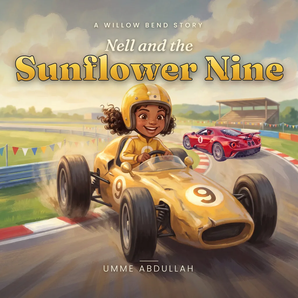 Nell and the Sunflower Nine — one of the studio's own titles, live on Amazon