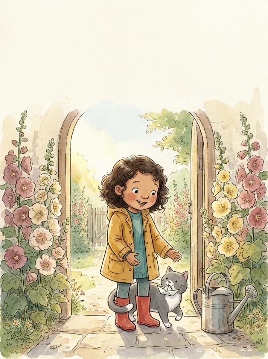 Cover of an illustrated family heritage picture book showing grandparents and children in a sunlit garden