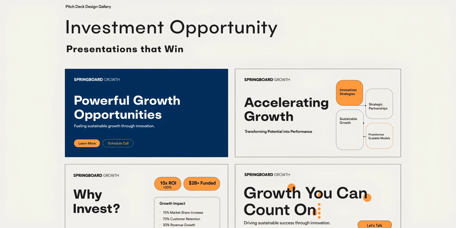 Pitch deck design examples