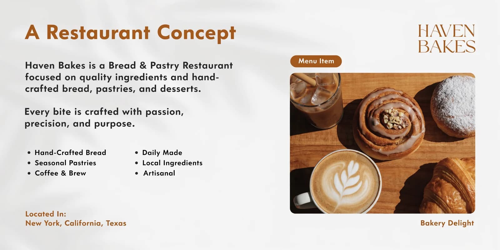 Food & beverage pitch deck design sample slide