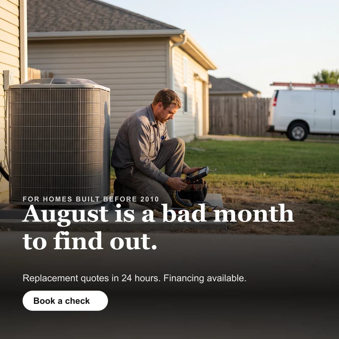 Sample Meta ad built for HVAC contractors - generated sample, not a client campaign