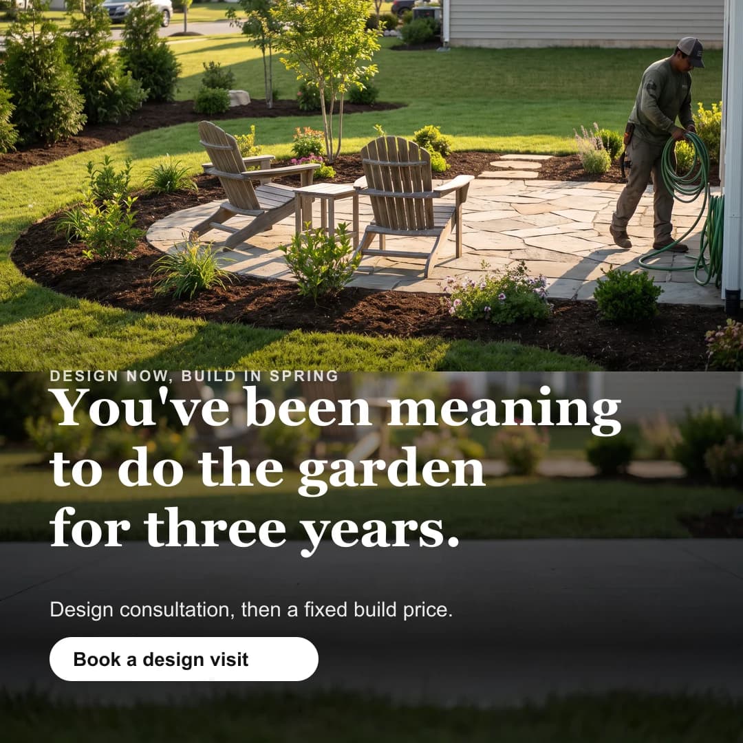 Sample Meta ad built for landscapers - generated sample, not a client campaign
